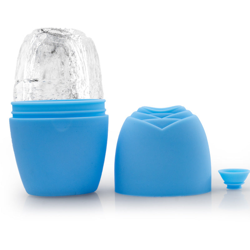 Rose Ice Roller Face Massage Tool with Silicone Base