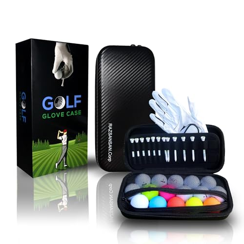 Golf Glove Holder case - Golf Glove case - Golf Bag Accessories for Men - Golf Accessories Bag - Golf Accessory Bag - Golf Ball Holder - Golf Ball Bag Pouch - Golf Bag Organizer - Best Golf Gifts