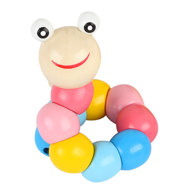 Children's Wooden Twisting Caterpillar Educational Toy
